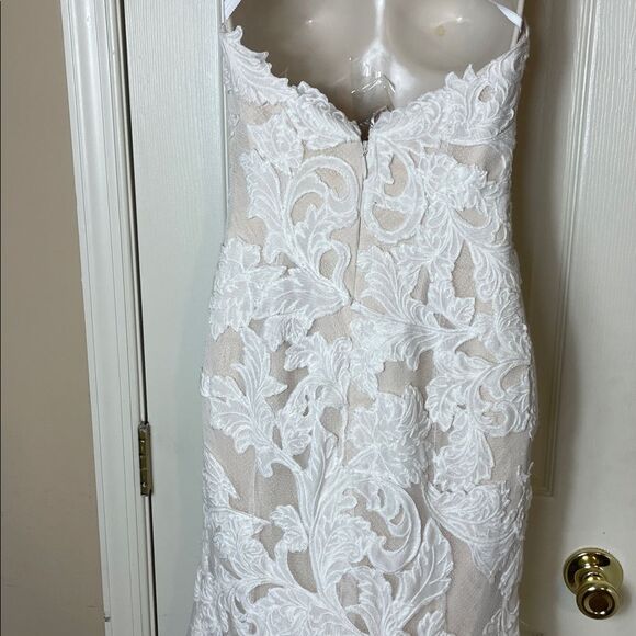 Watters Bridal Elegant Lace Strapless Gown NWOT - Picture 8 of 14